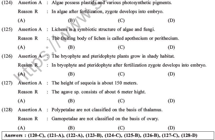 NEET Biology Classification Of Plant Kingdom MCQs Set A, Multiple ...